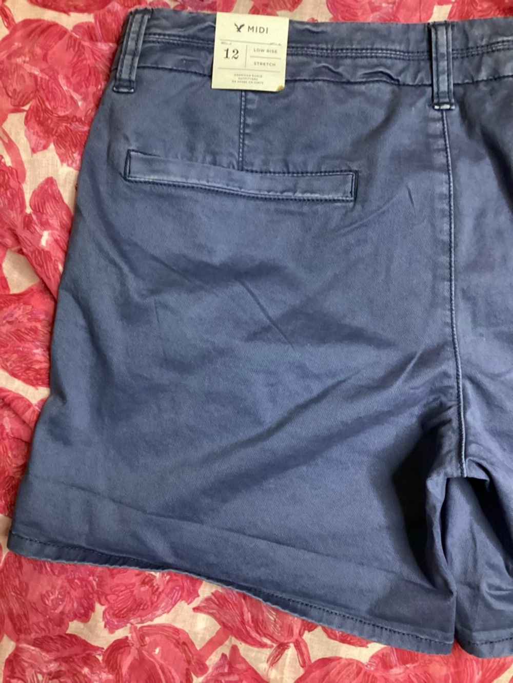 American Eagle Outfitters Navy Blue Chino Shorts 12 - Picture 6 of 14